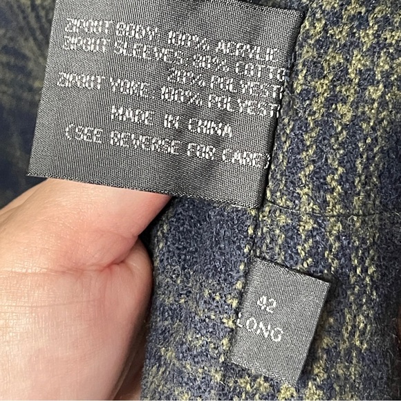 VTG BILL BLASS Men’s Faux Belted Suede Trench Coat Zip-In Quilted Lining, 42L - Picture 11 of 16